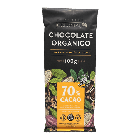 Cholcolate Organico 70% x 100 grs-Colonial