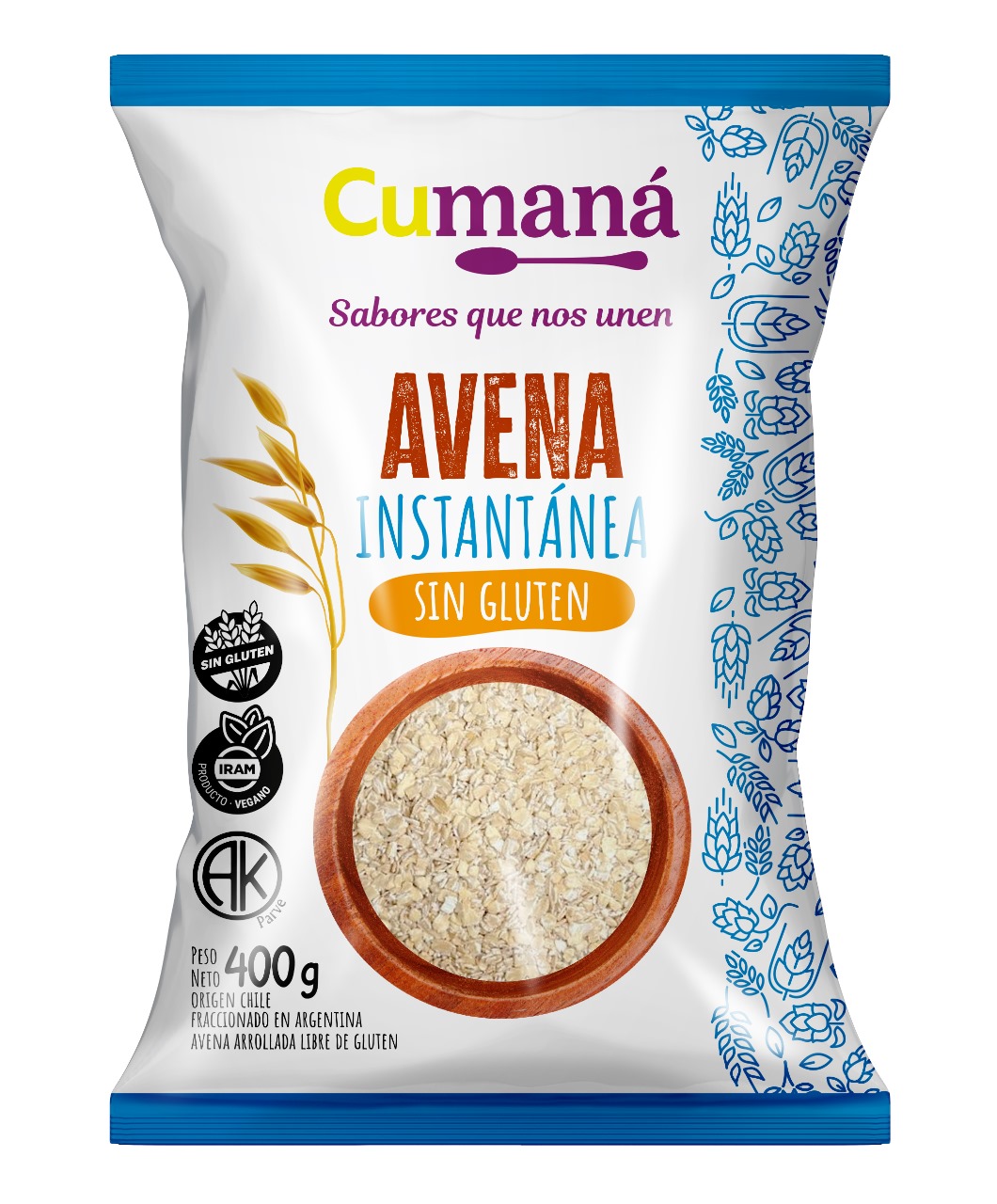 Avena Instantanea x 400 grs. CUMANA -SIN TACC
