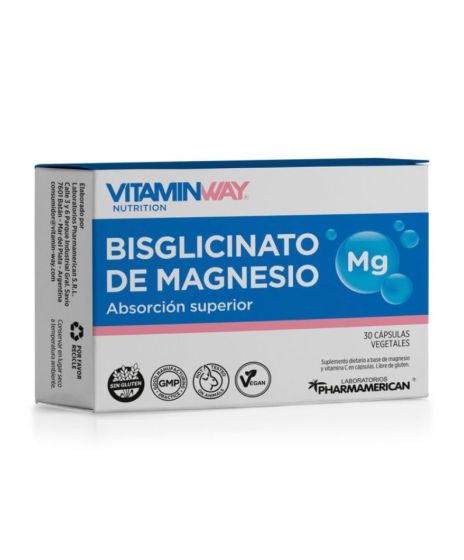 Bisciglinato de Magnesio x 30 cap Vitaminway