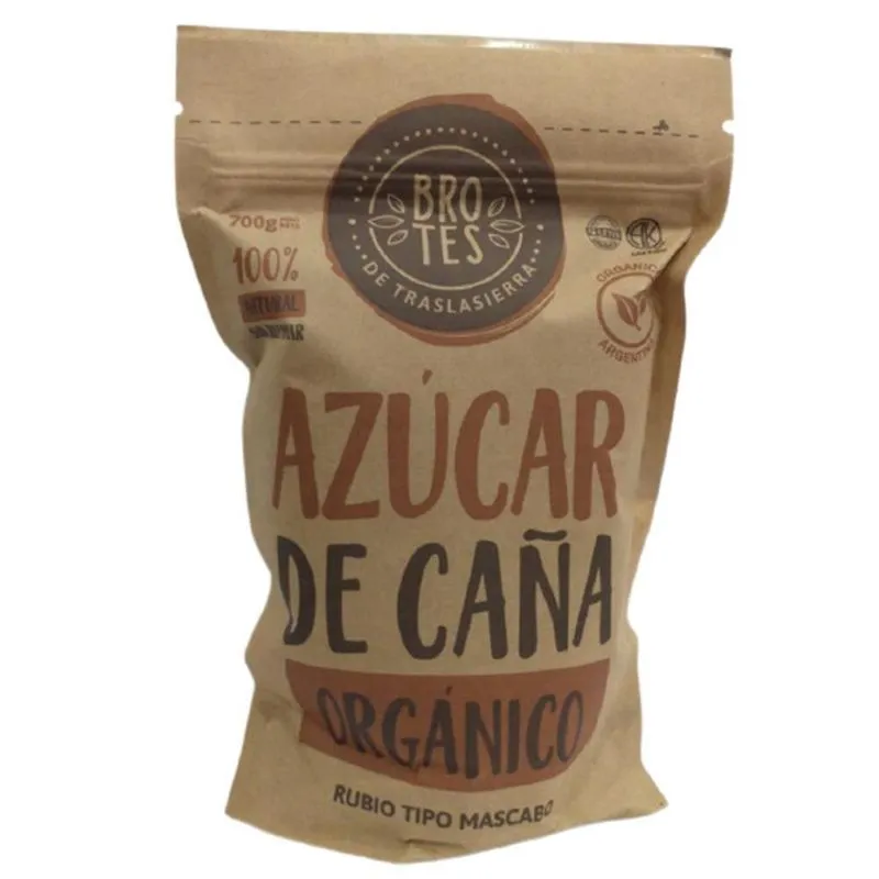 Azucar Organica de Caña Mascabo x 600gr.-BROTES B